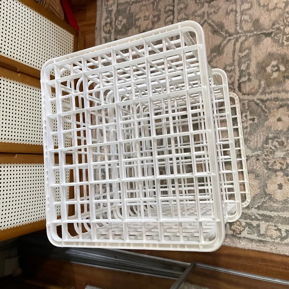 VTG 90s white Yaffa Blocks Plastic Storage Bins Crate 2 Shelf Basic Line